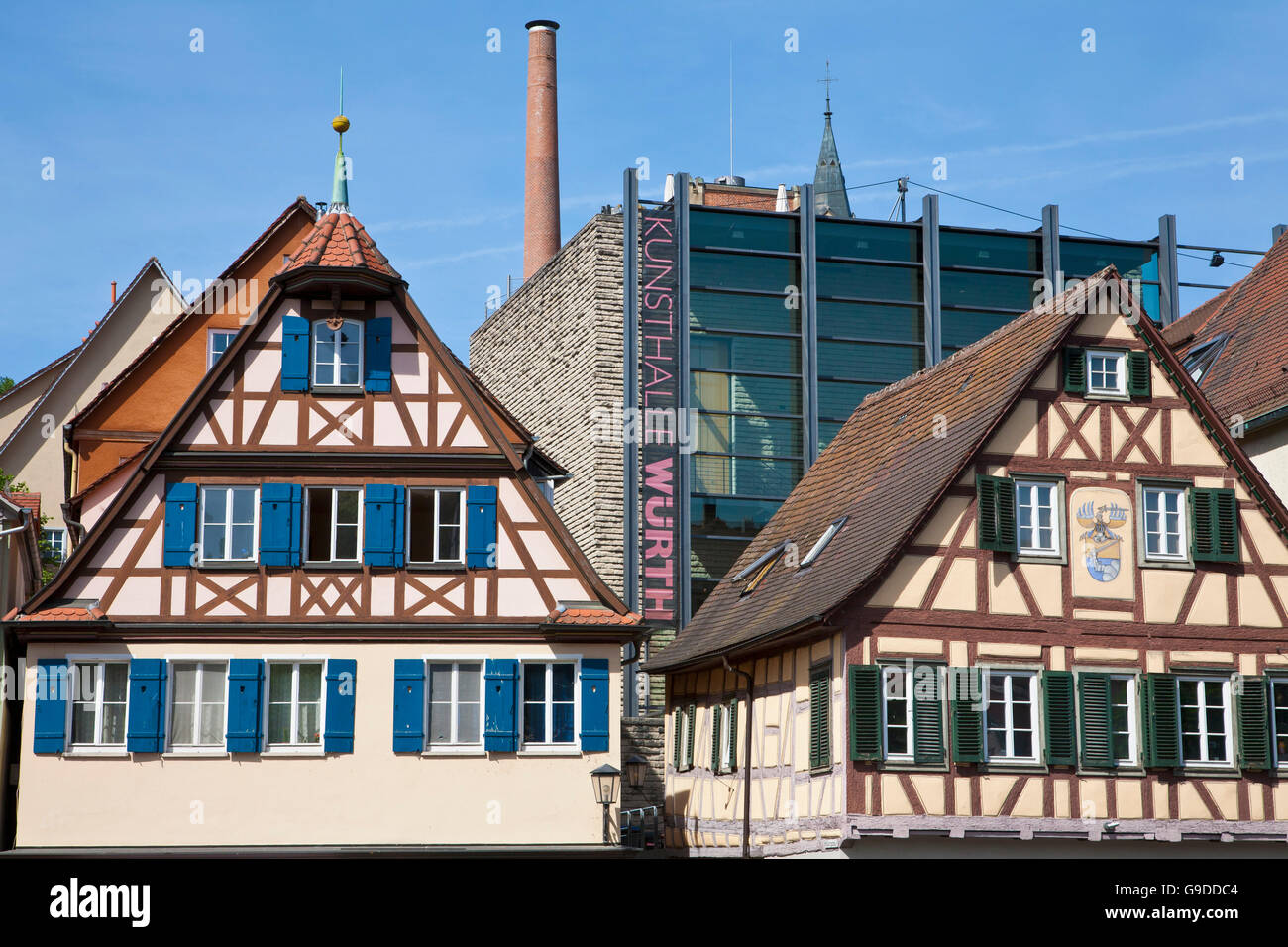 Kunsthalle Wuerth art gallery, art museum, half-timbered houses ...