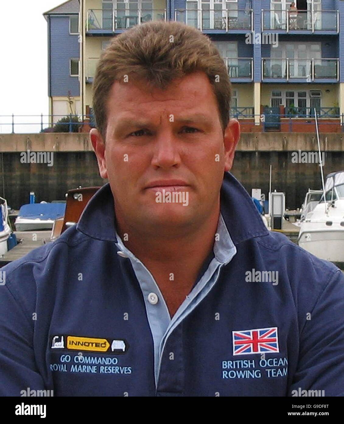 Dom Mee leader of a four man transatlantic rowing team Stock Photo - Alamy