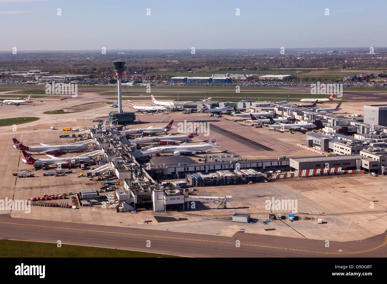 Aerial view heathrow airport hi-res stock photography and images - Alamy