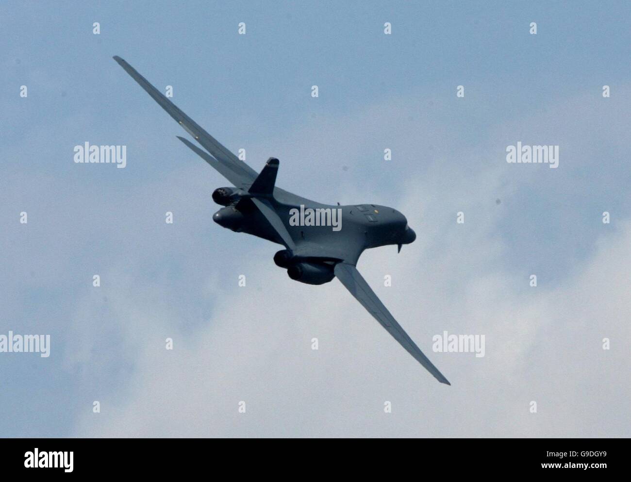 A USAF B-1B display at Farnborough Airshow Stock Photo