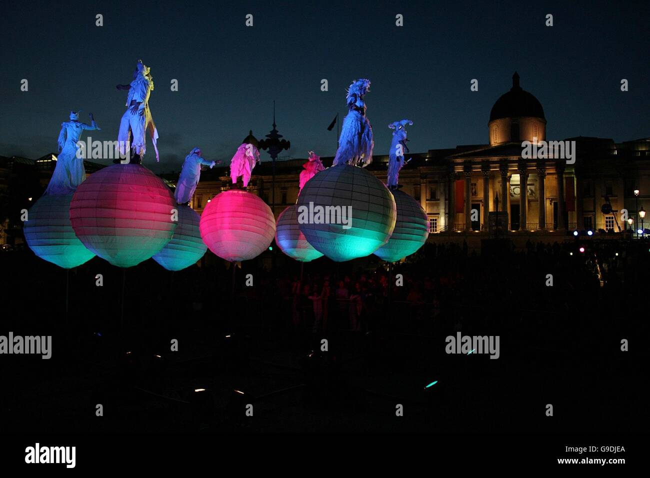 Trafalgar Square Festival. The opening night of the annual Trafalgar