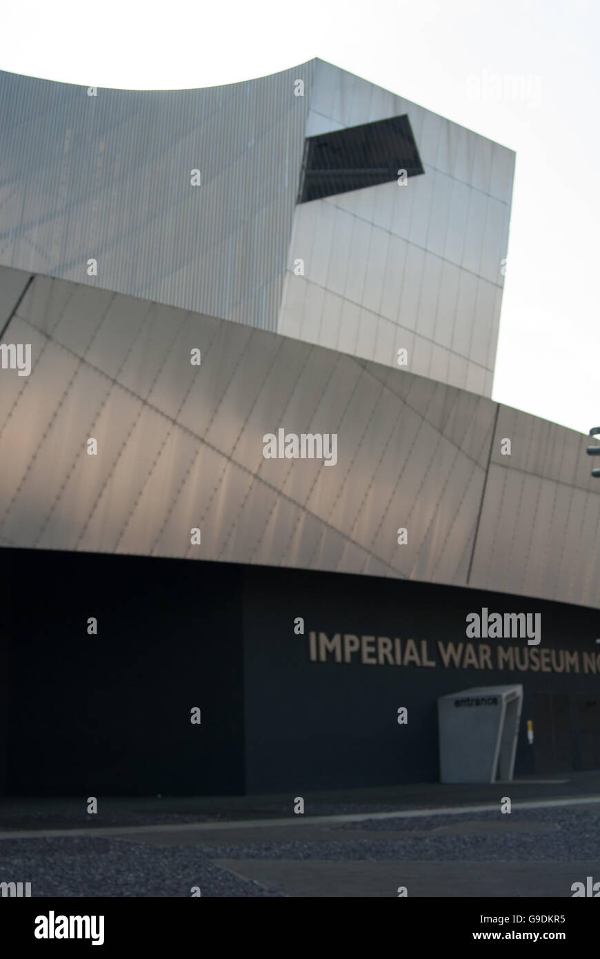 The jutting angles of the Imperial War Museum North on Salford Quays ...