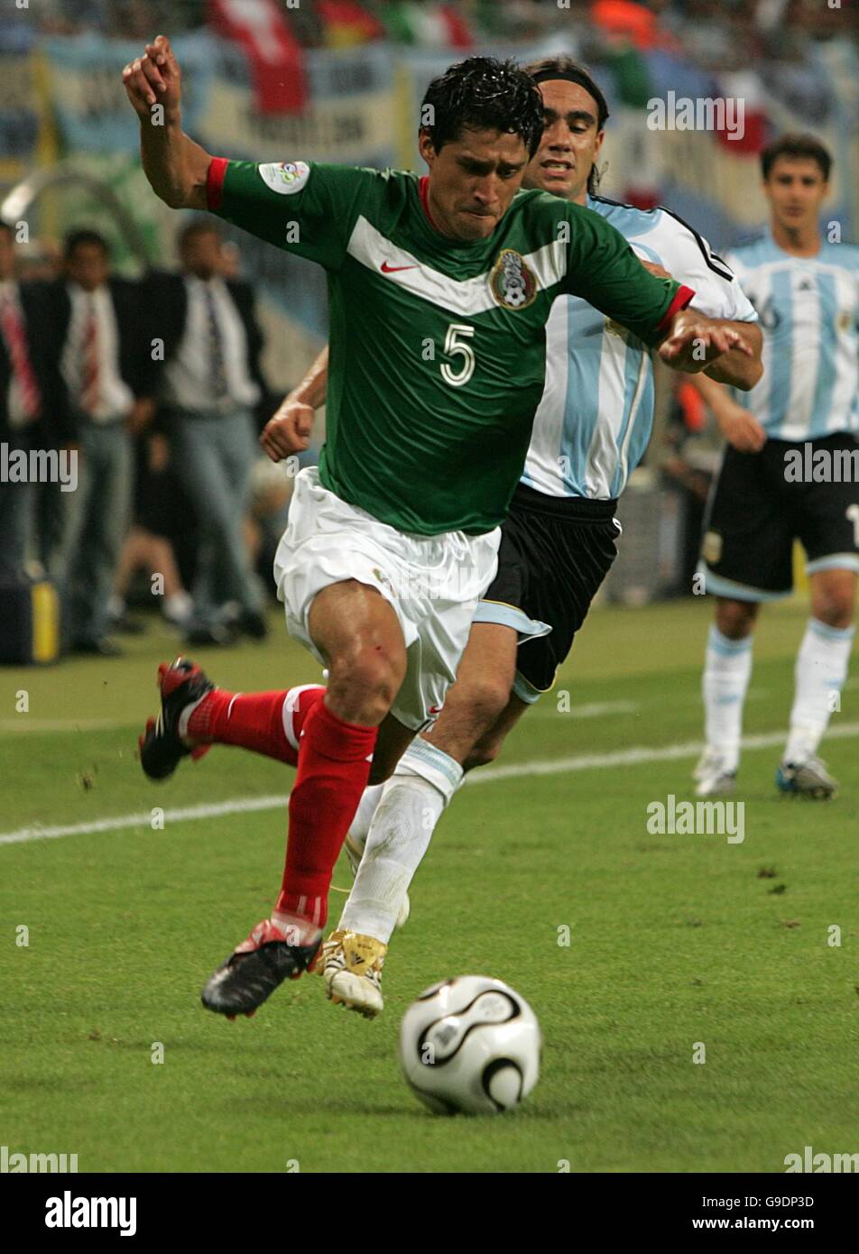 Soccer - 2006 FIFA World Cup Germany - Second Round - Argentina v Mexico - Zentralstadion. Ricardo Osorio, Mexico Stock Photo