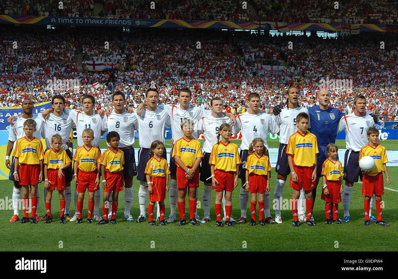 Soccer - 2006 FIFA World Cup Germany - Second Round  - England v Ecuador - Gottlieb-Daimler-Stadion Stock Photo