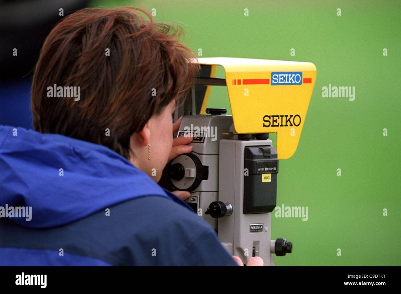 An official using a seiko timing device hi-res stock photography and images  - Alamy