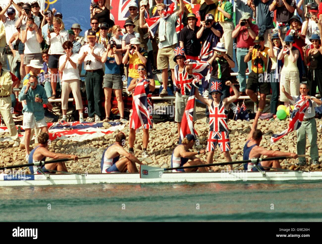 Sydney 2000 Olympics Rowing Men's Coxless Four Final Stock Photo
