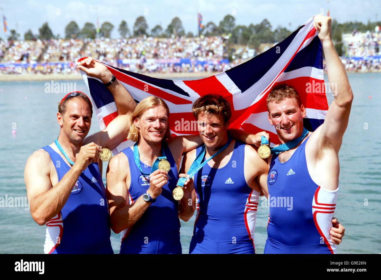 Sydney 2000 Olympics Rowing Men's Coxless Four Final Stock Photo