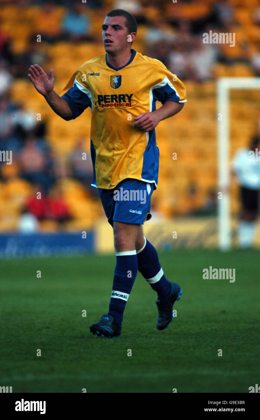 Soccer - Friendly - Mansfield Town v Derby County - Field Mill. Mansfield Town's Jake Buxton Stock Photo