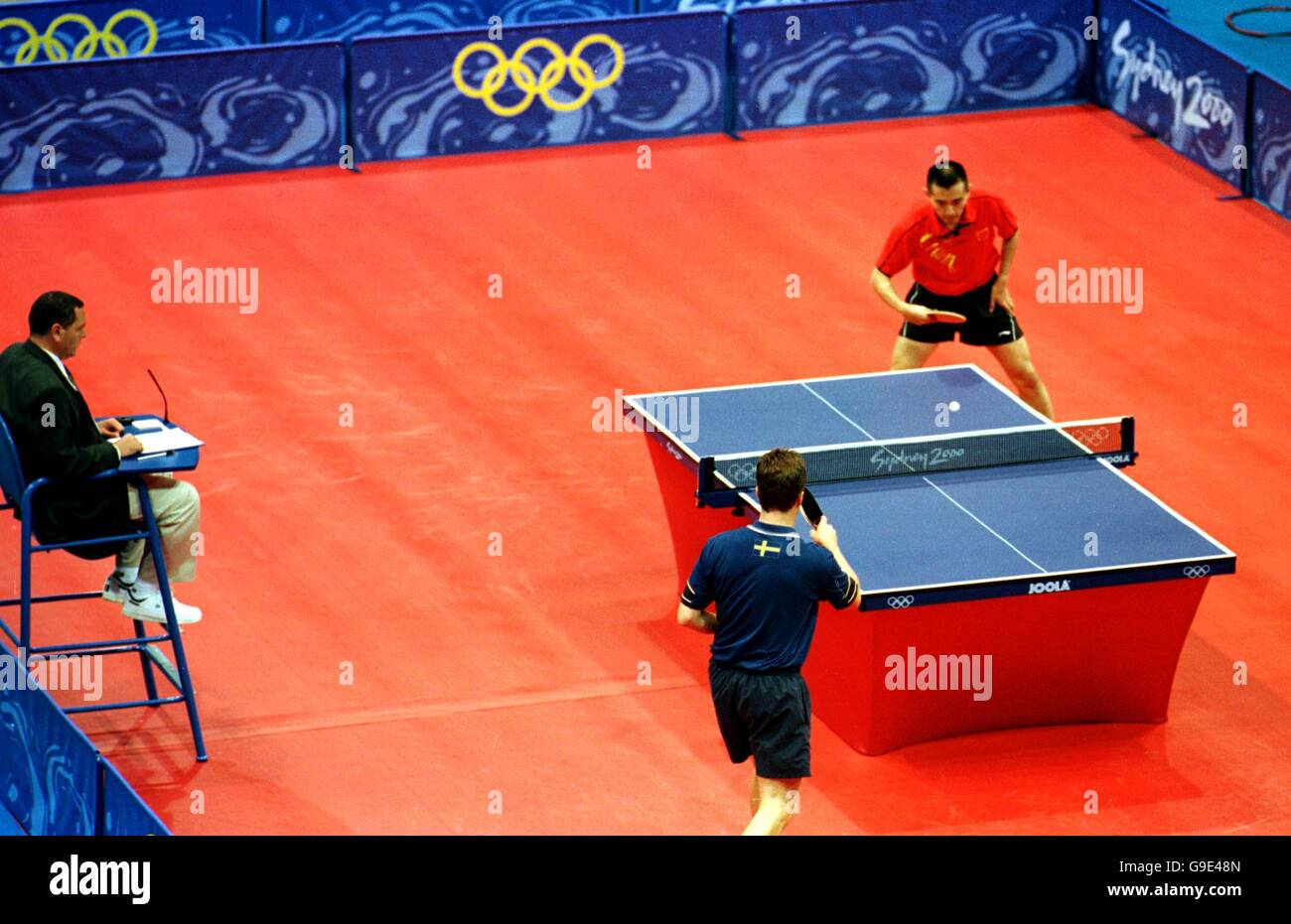 Sydney 2000 Olympics Table Tennis Men's Singles Final Stock Photo