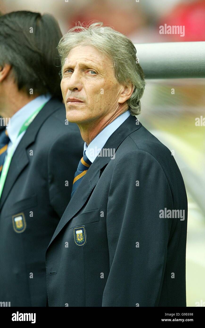 Soccer - 2006 FIFA World Cup Germany - Quarter Final - Germany v Argentina - Olympiastadion. Jose Pekerman, Argentina coach Stock Photo