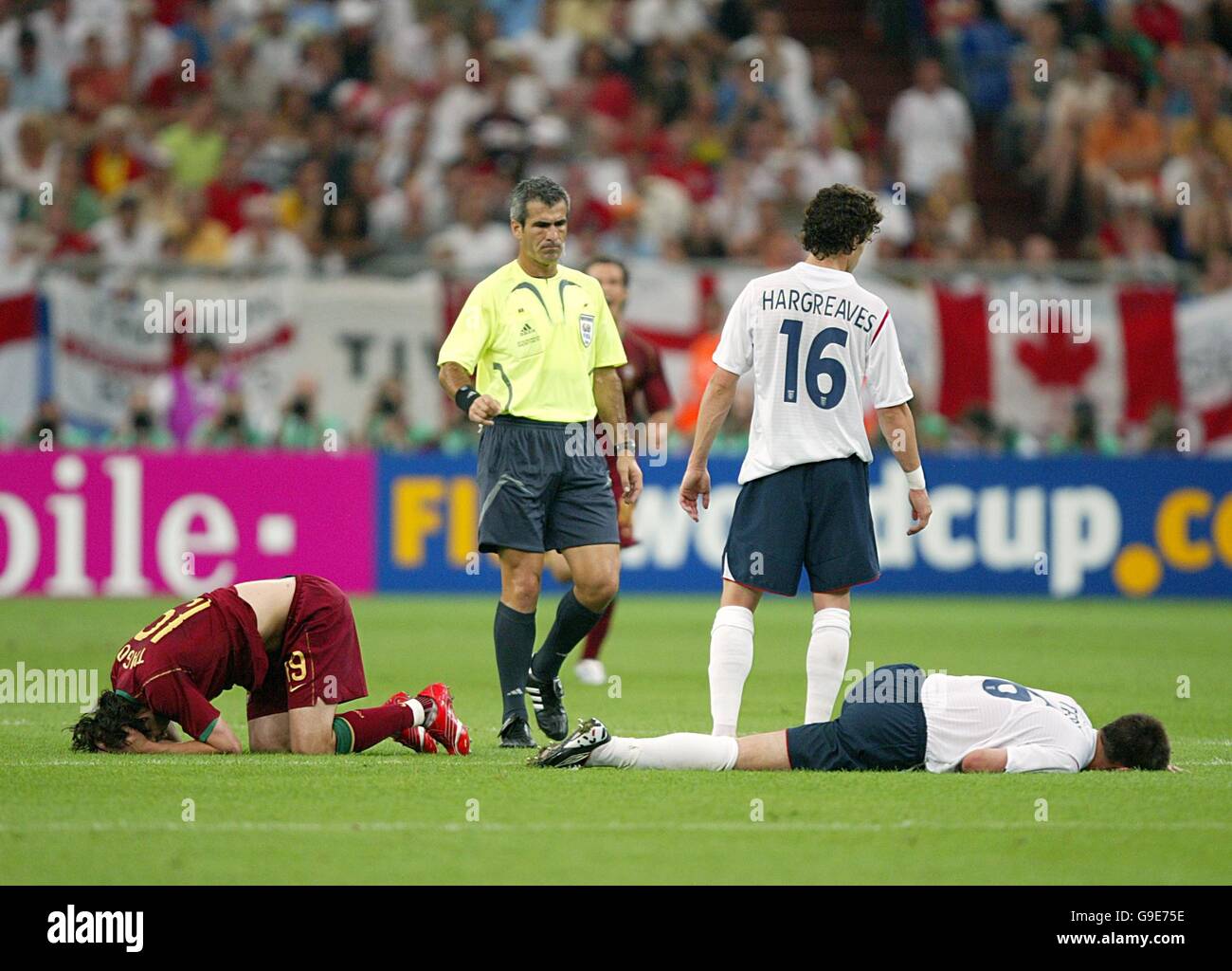 Soccer - 2006 FIFA World Cup Germany - Quarter Final - England v Portugal - AufSchalke Arena Stock Photo