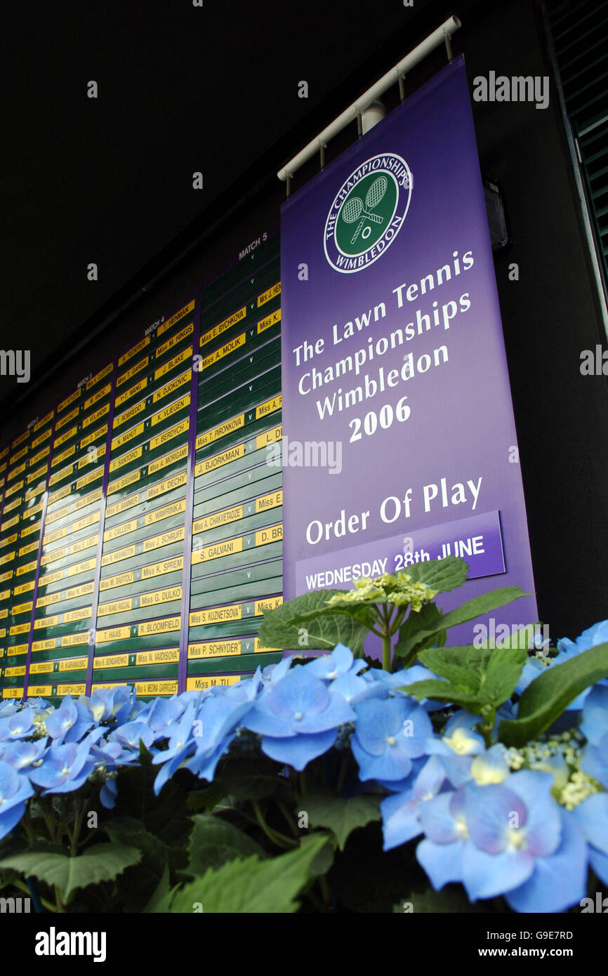 Tennis Wimbledon Championships 2006 All England Club Stock Photo