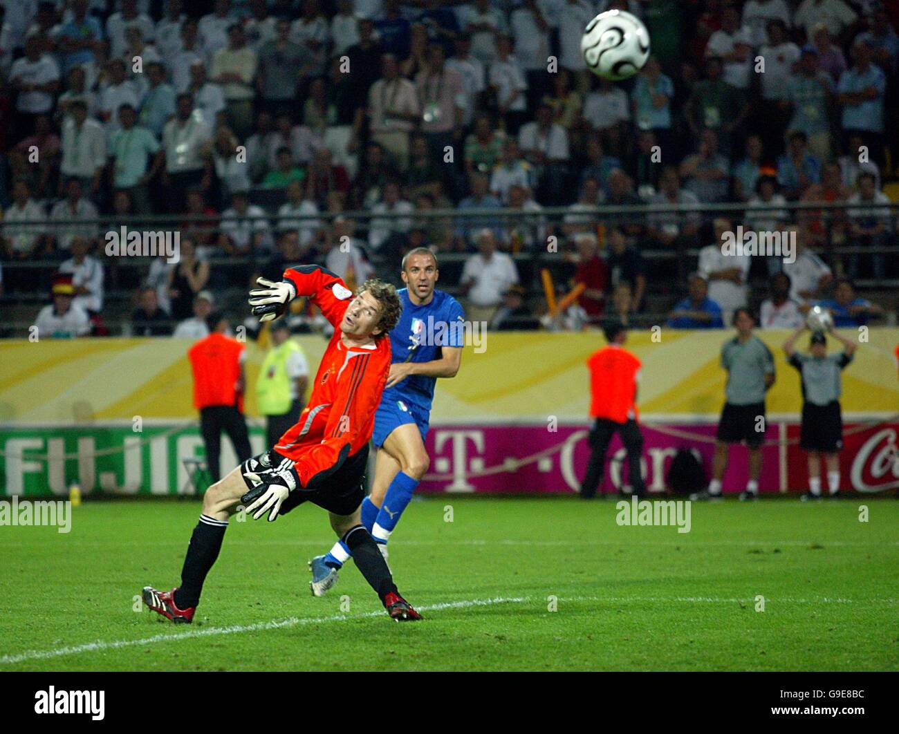 Italy's Alessandro Del Piero scores the second goal of the game past Germany's Jens Lehmann Stock Photo