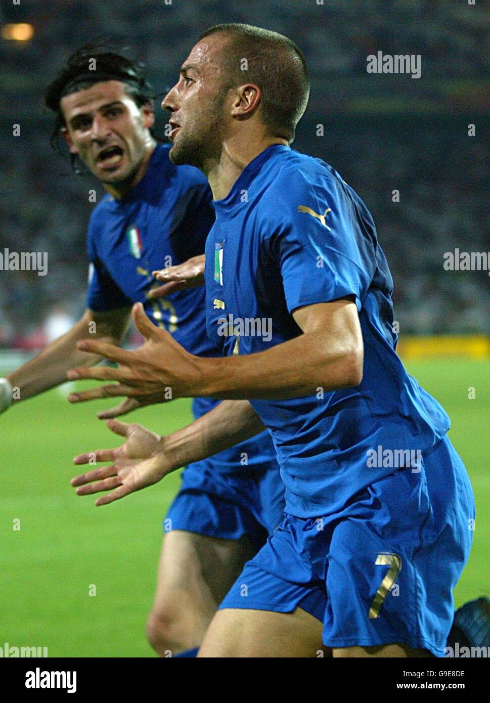 Soccer - 2006 FIFA World Cup Germany - Semi Final - Germany v Italy - Signal Iduna Park. Italy's Alessandro Del Piero celebrates scoring the second goal of the game Stock Photo