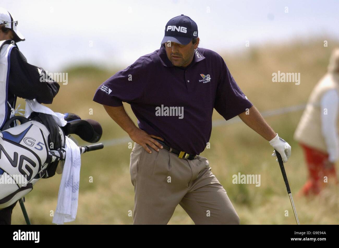 Argentina's Angel Cabrera during the second round of the Smurfit Kappa European Open at The K Club, County Kildare, Ireland. Stock Photo