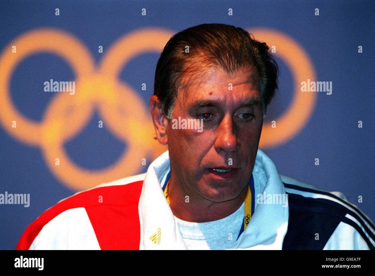 USA coach Rudy Tomjanovich answers questions from the world's press Stock Photo