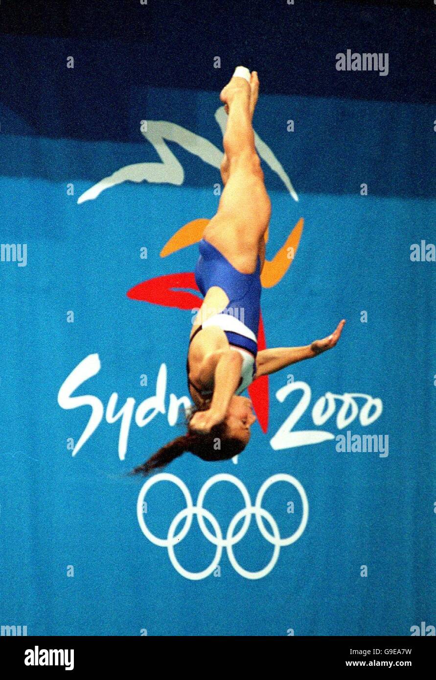 Diving Sydney 2000 Olympics Practice. Diving practice Stock Photo