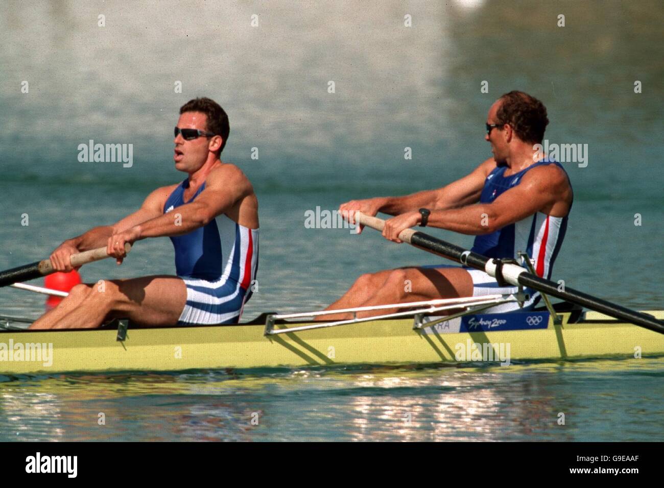 France's Michel Andrieux (left) and Jean-Christophe Rolland (right) on  their way to qualifying for the semi finals Stock Photo - Alamy