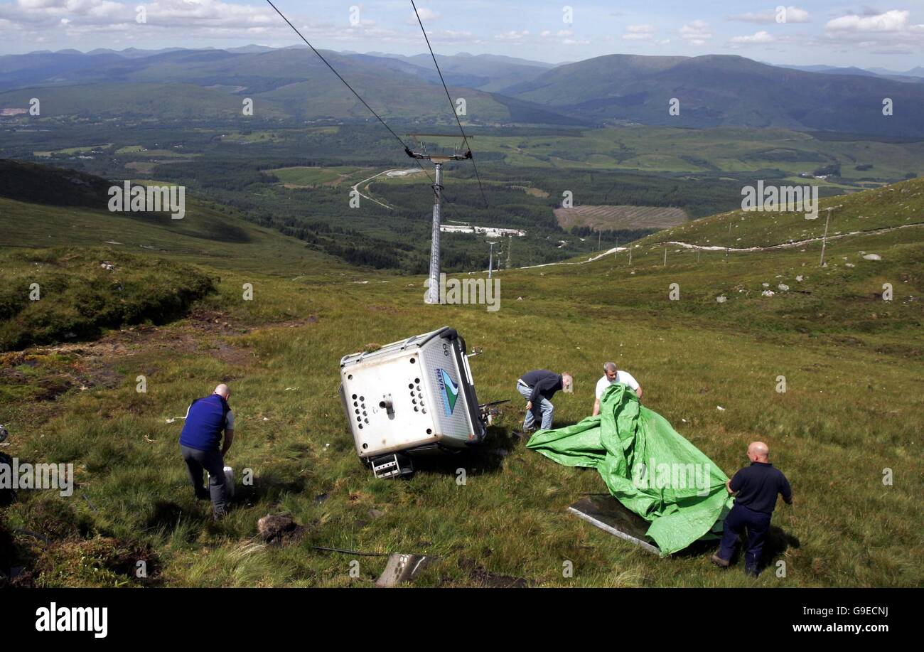 Ben Nevis cable car accident Stock Photo - Alamy
