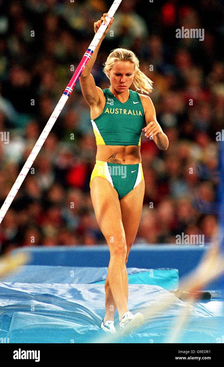 Australia's Tatiana Grigorieva on her way to winning silver Stock Photo