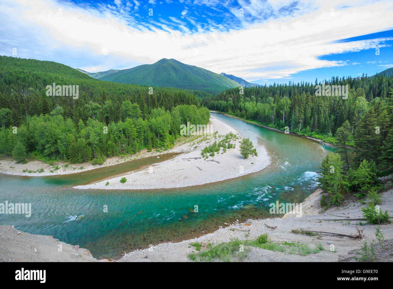 middle fork flathead river near essex, montana Stock Photo 109112612