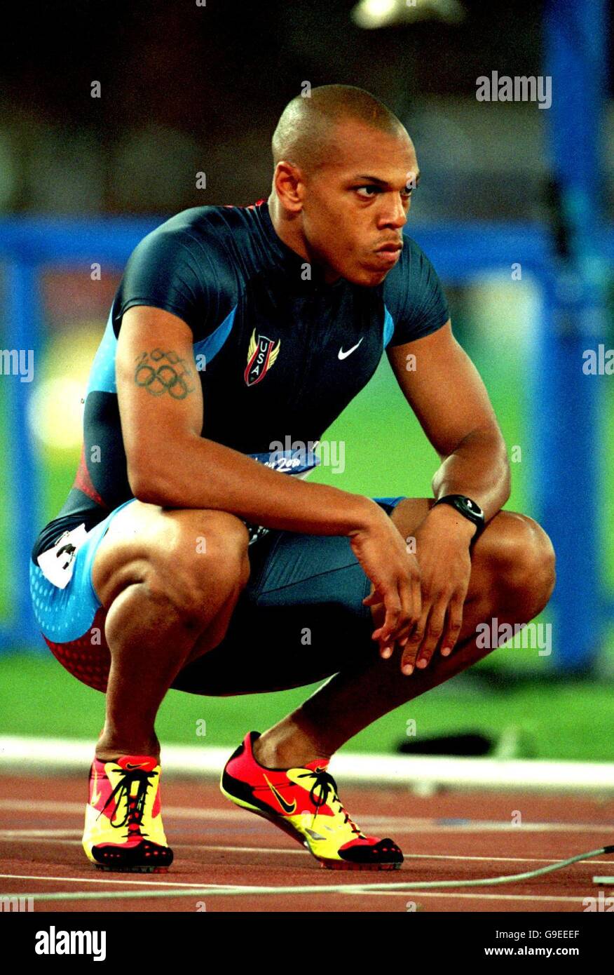 Sydney 2000 Olympics Athletics Men's 400m. James Carter of the USA