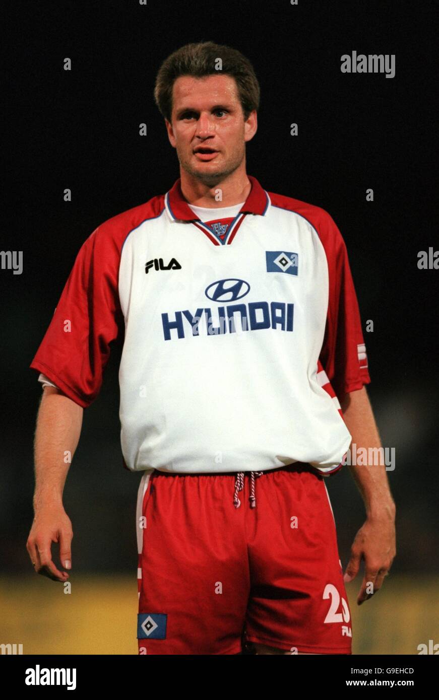 German Soccer - DFB-Ligapokal 2000 - First Round - SV Hamburg v Hertha BSC Berlin. Marinus Bester, SV Hamburg Stock Photo