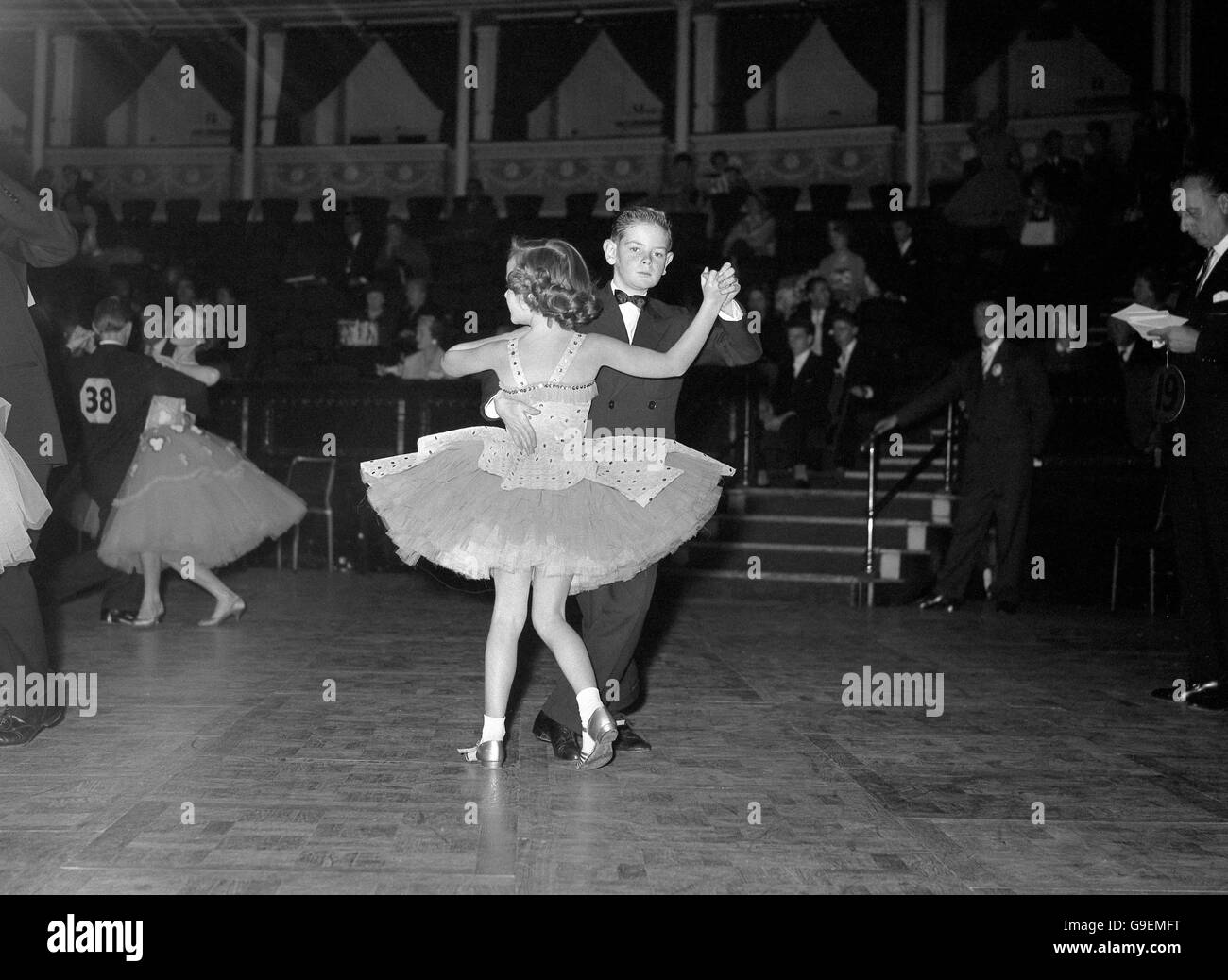 Dancing - International Ballroom Dancing Championships - Albert Hall. Madeline Audrey and Terry Sharwood strut their stuff on the dancefloor Stock Photo