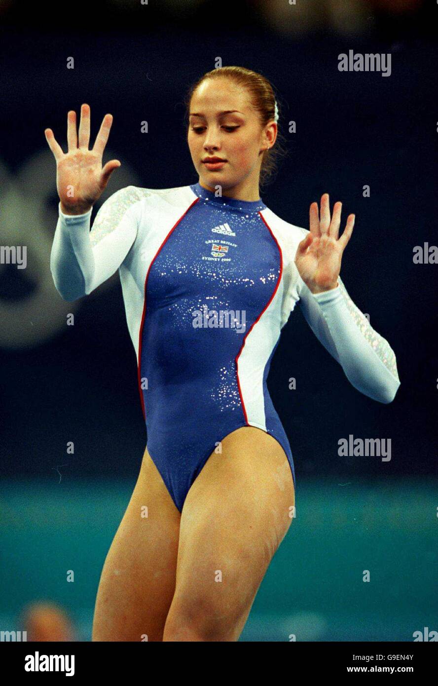 Great Britain's Lisa Mason performs her floor routine Stock Photo Alamy