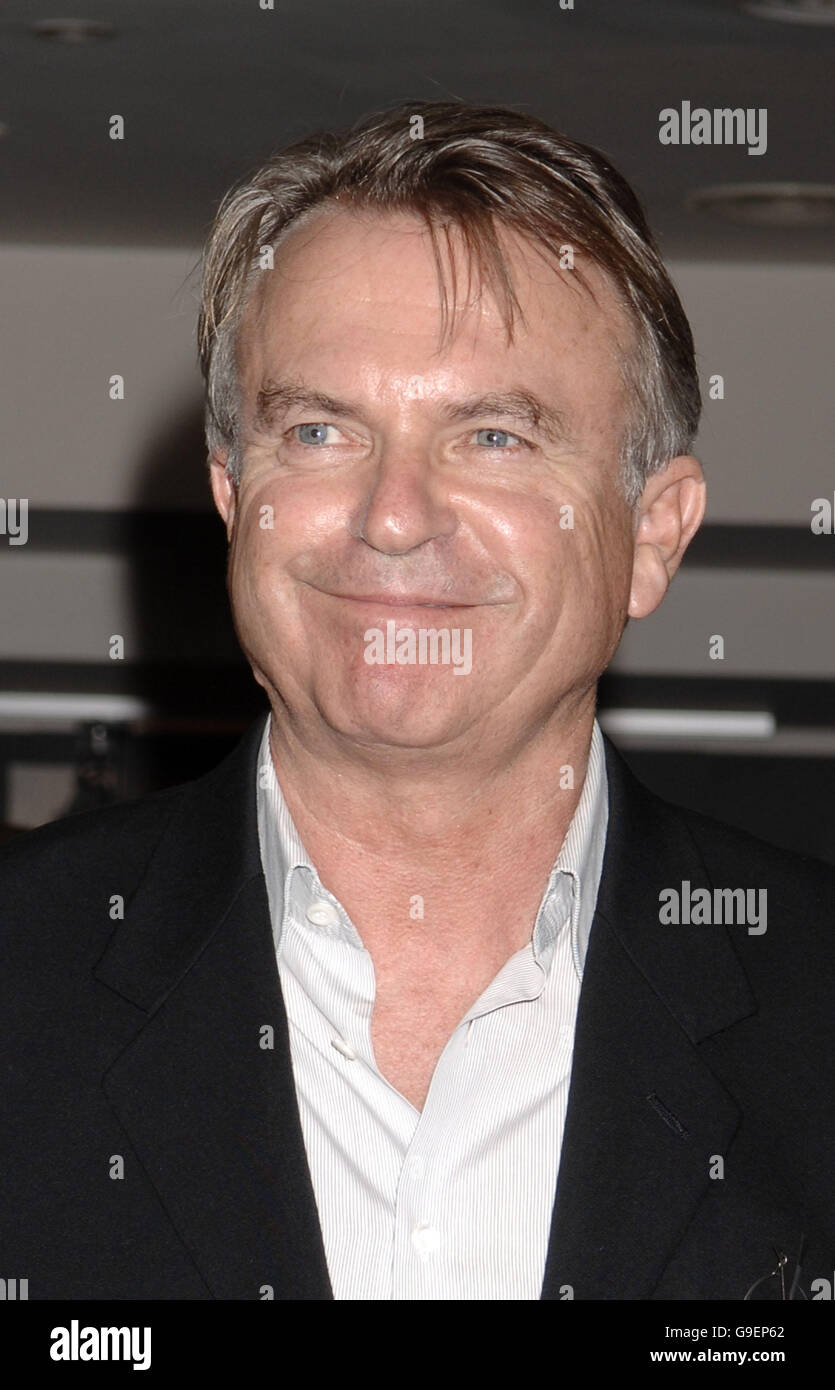 Sam Neill arriving for the UK premiere of Little Fish, at the Curzon Soho, central London.Sam Neill and his step-daughter Maiko arrive for the UK premiere of Little Fish, at the Curzon Soho, central London. Picture date: Sunday 16 July, 2006. Photo credit should read: Yui Mok/PA. Stock Photo