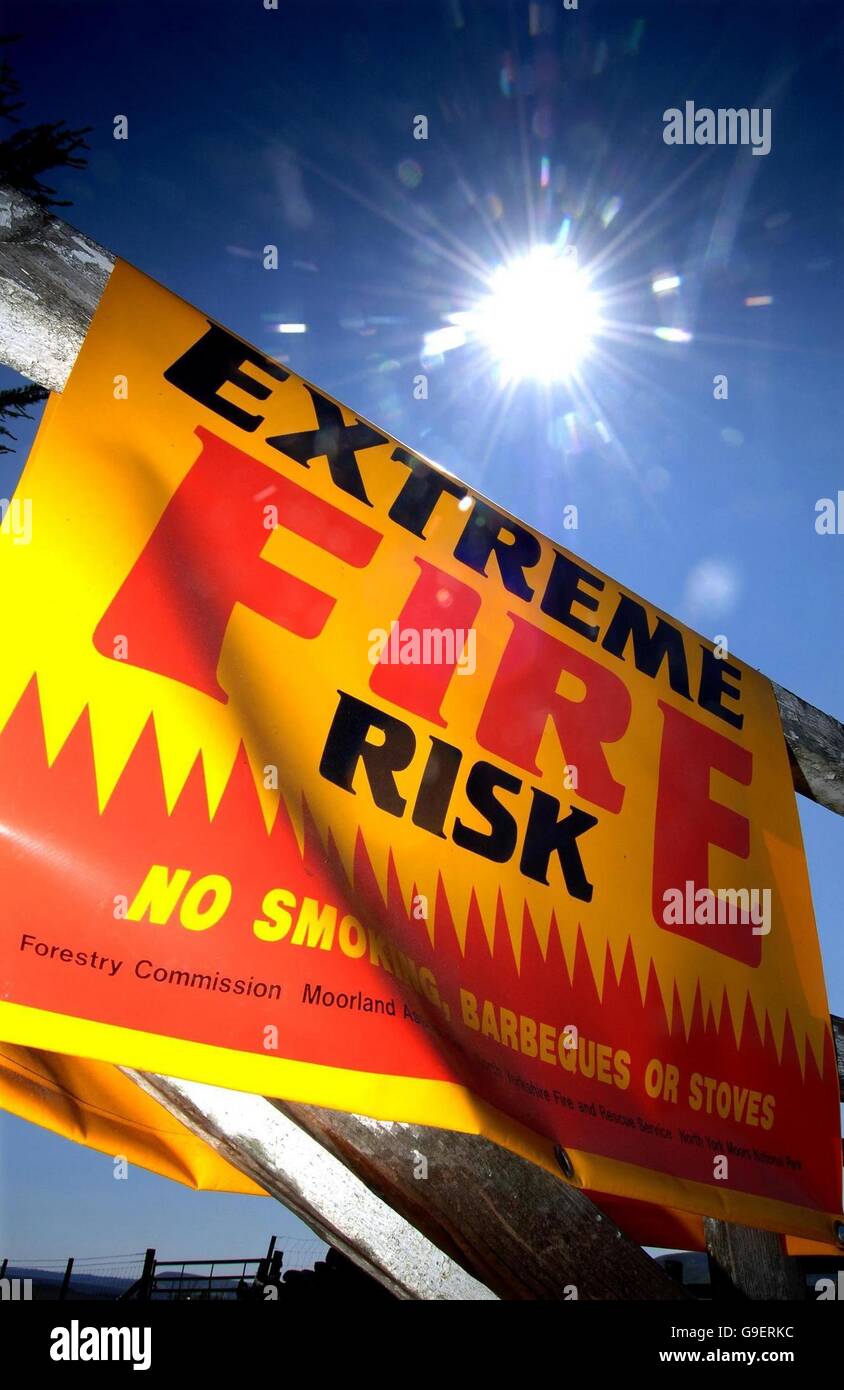Extreme Fire Risk Risk areas hi-res stock photography and images - Alamy