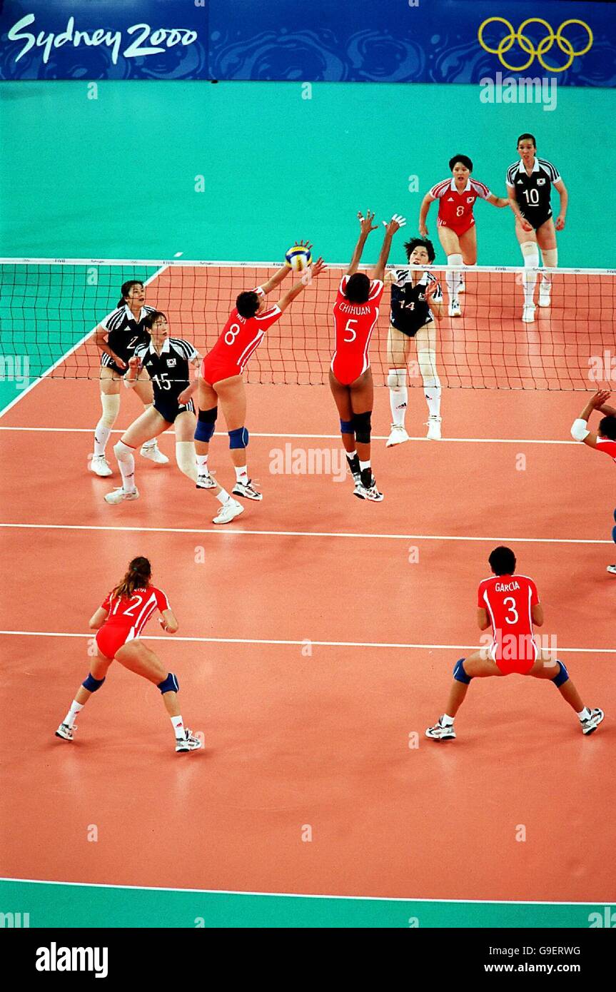 Sydney 2000 Olympics Women's Volleyball Korea v Peru. Action from