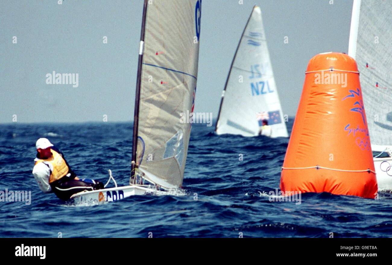 Sydney 2000 Olympics - Sailing - Men's Finn Fleet Races 7. Great Britain's Iain Percy in action Stock Photo