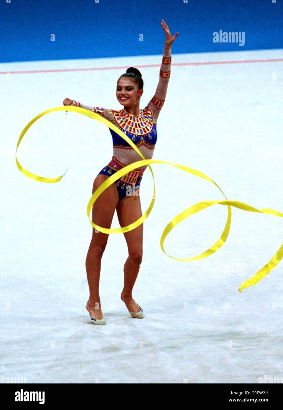 Sydney 2000 Olympics - Rhythmic Gymnastics - Women's Individual All Round Final. Russia's Alina Kabaeva in action during her Bronze medal winning performance Stock Photo