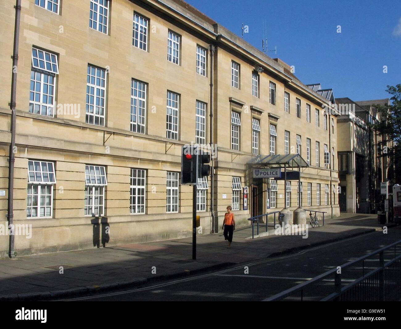 A general view of St Aldates police station in Oxford after a plaque honouring Inspector Morse was unveiled, where the fictional character was based. Stock Photo