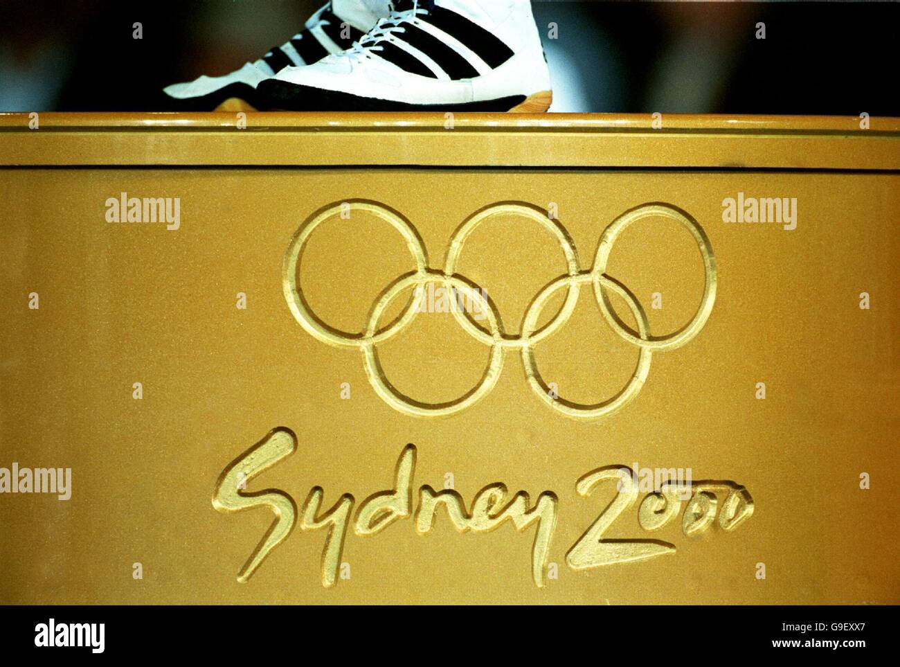 Sydney 2000 Olympics - Wrestling. Sydney 2000 Olympic gold medal podium Stock Photo
