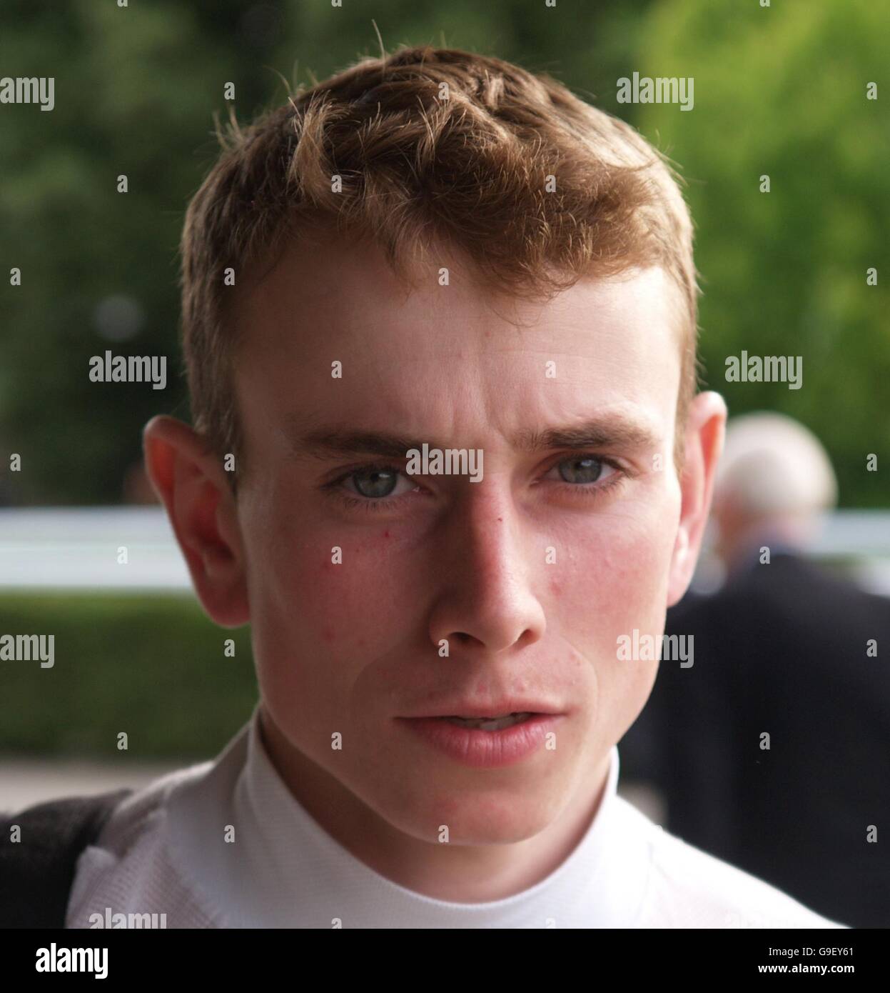 Jockey Jamie Spencer at Kempton racecourse Stock Photo Alamy