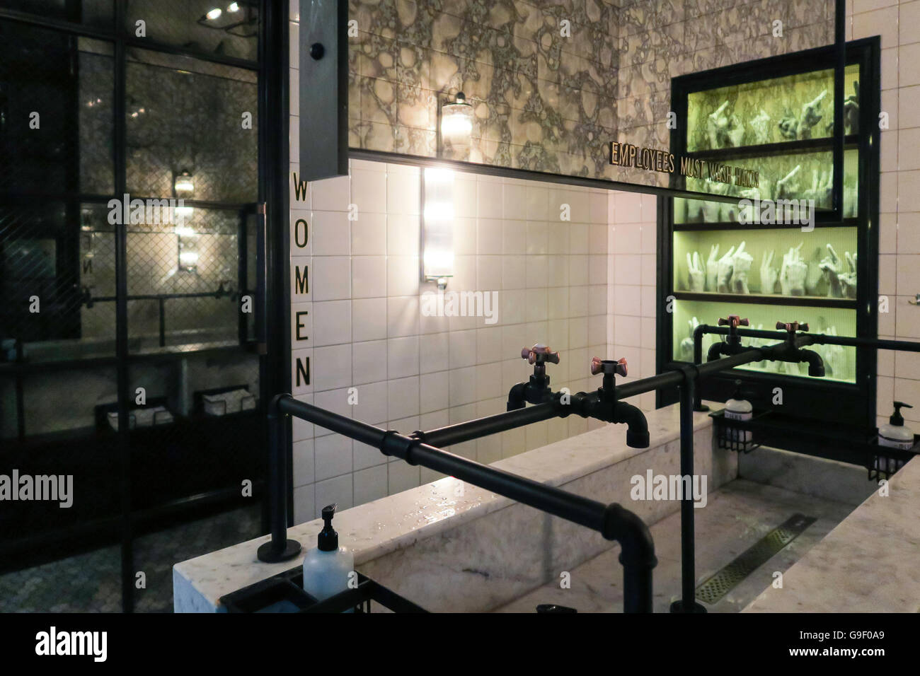 Eventi Hotel Lobby Bathroom Suite, Chelsea, NYC,USA Stock Photo