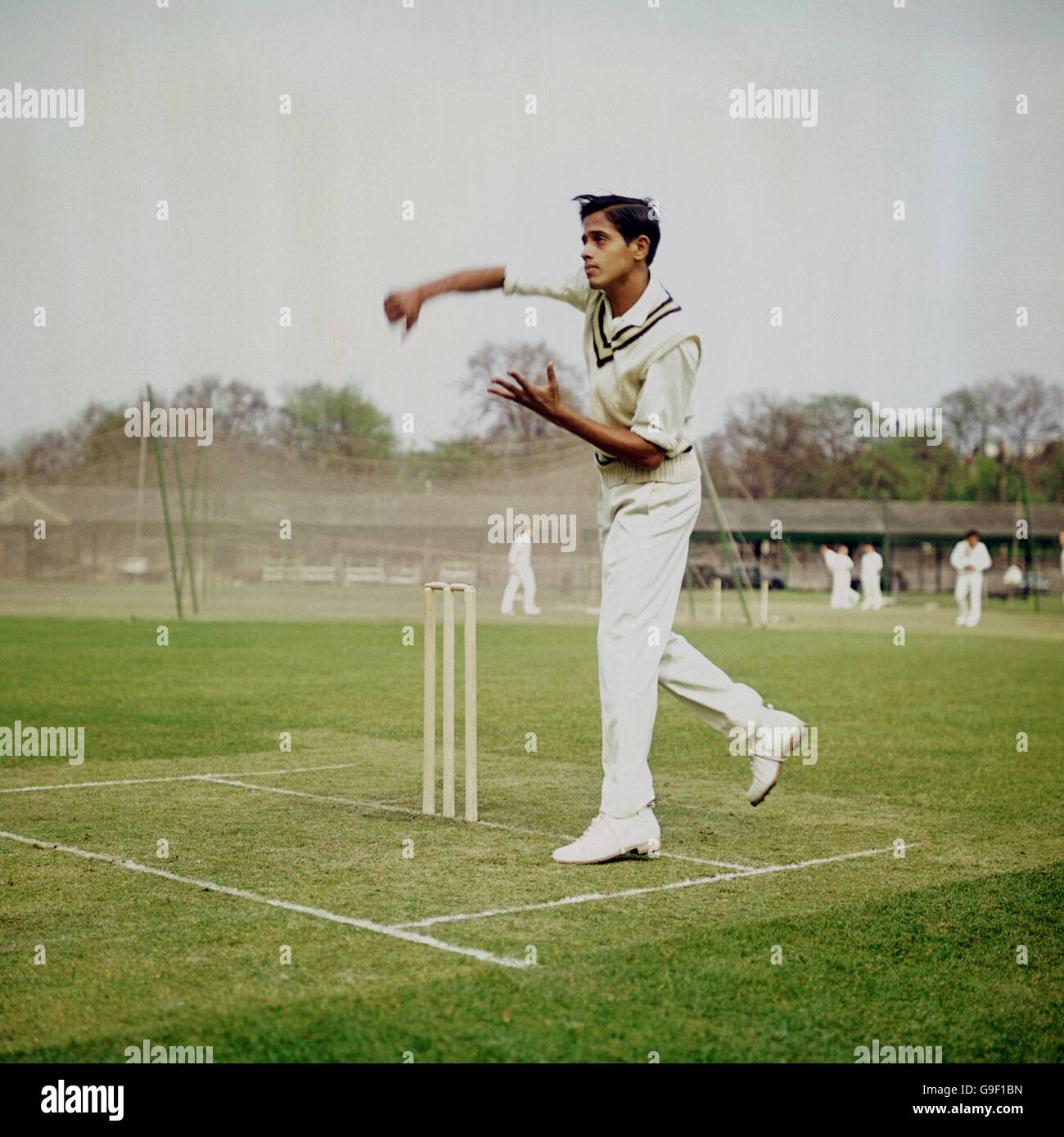Cricket India Tour of England 1967 Nets Lord's Stock Photo Alamy