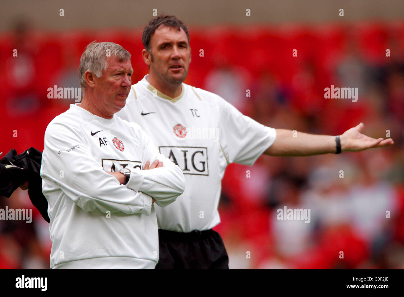 With Goalkeeper Coach Tony Cotton In The Background High Resolution Stock Photography And Images Alamy