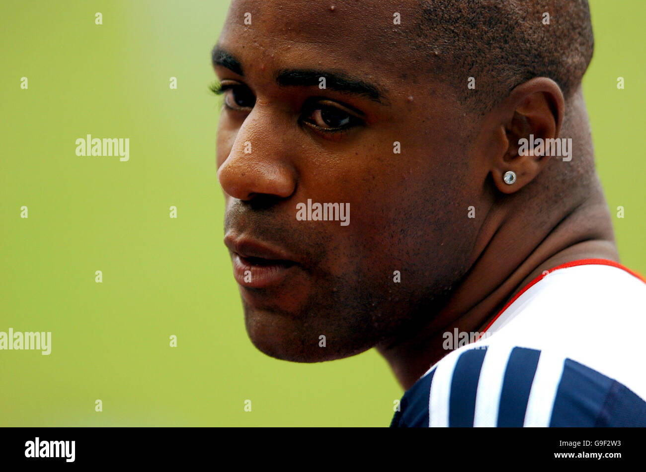 Great Britain's Mark Lewis Francis after winning the men's 4x100m relay ...