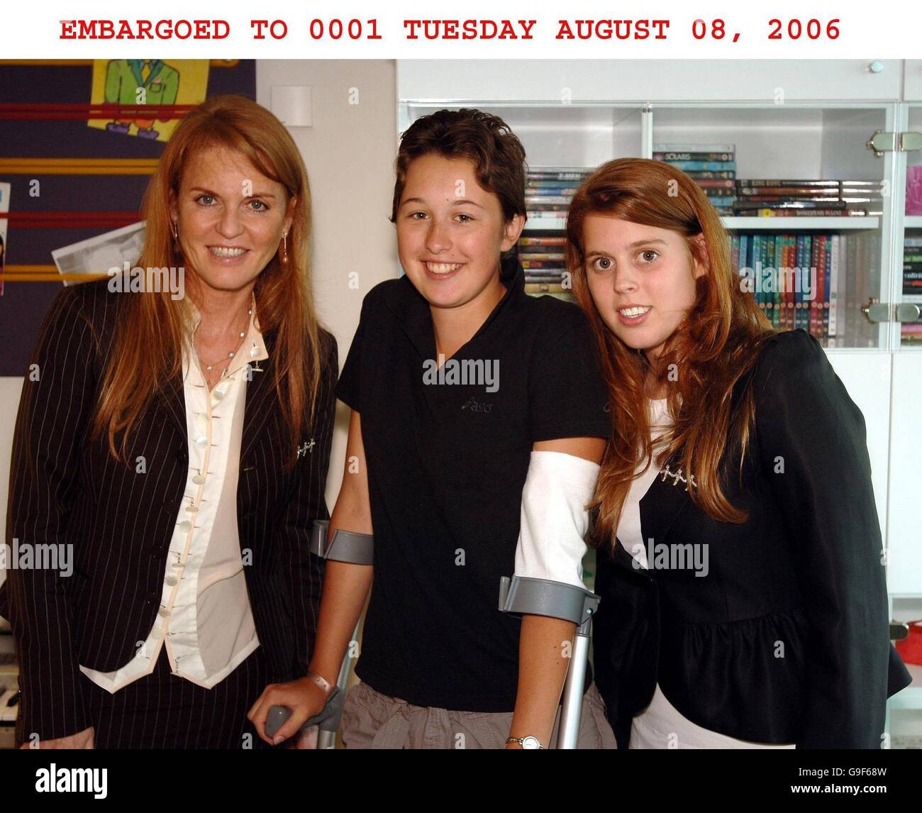 2006 duchess york left oldest daughter princess beatrice right victoria