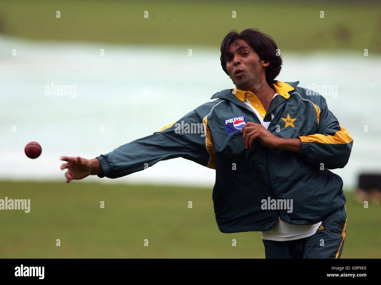 Pakistan's Mohammed Asif during the nets session at The Brit Oval, Kennington, London. Stock Photo