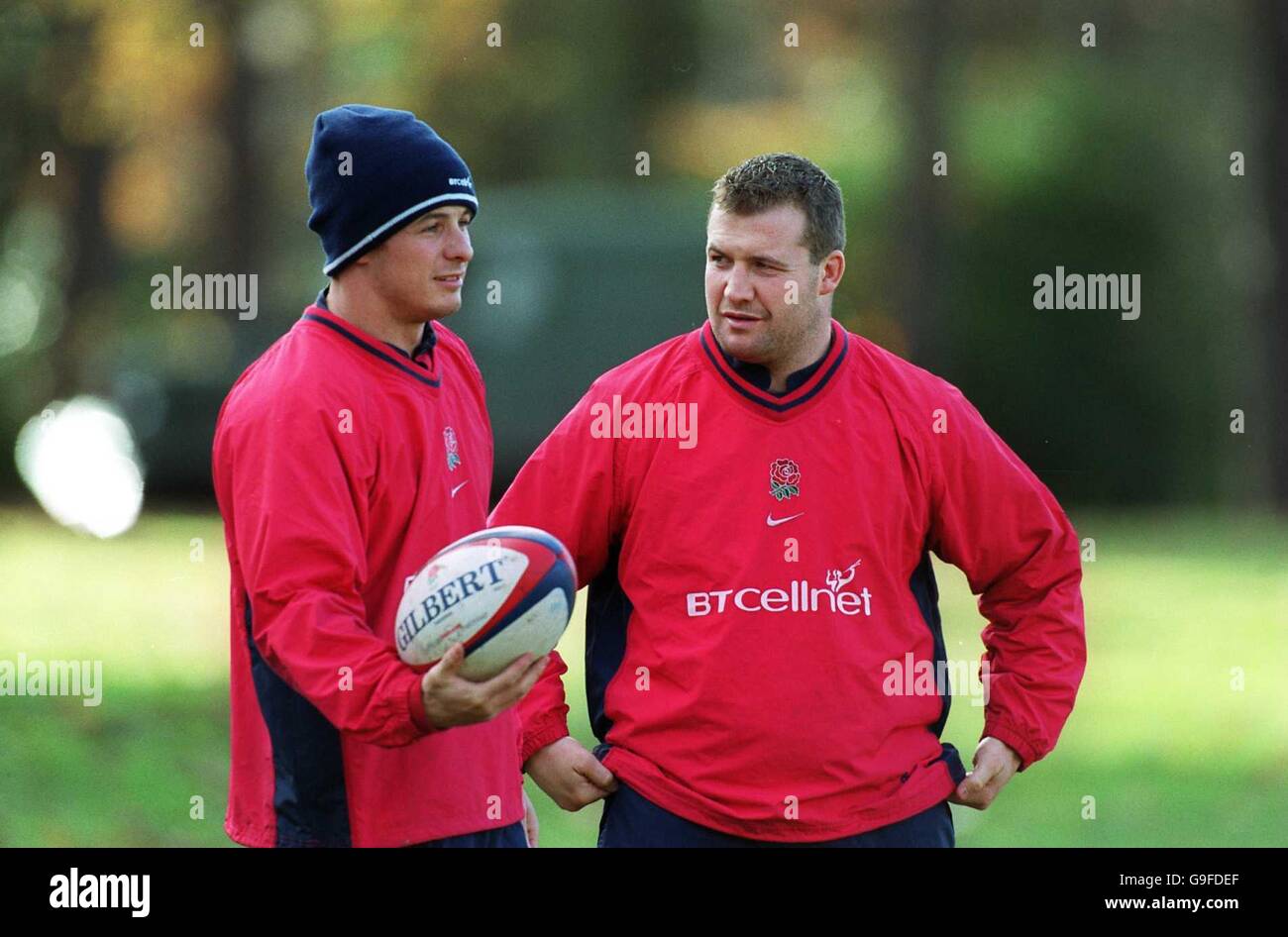 Rugby Union - England Rugby Training. England's Austin Healey (l) and ...