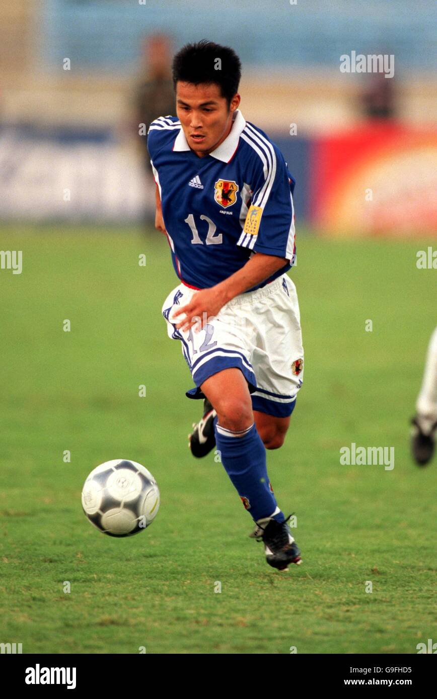 Soccer - Asian Cup 2000 - Quarter Final - Japan v Iraq. Hiroaki Morishima, Japan Stock Photo