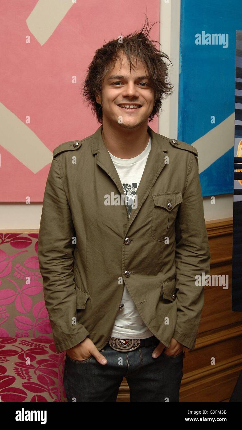 Jamie Cullum arrives for a screening of A Scanner Darkly at the Soho Hotel, central London. Stock Photo