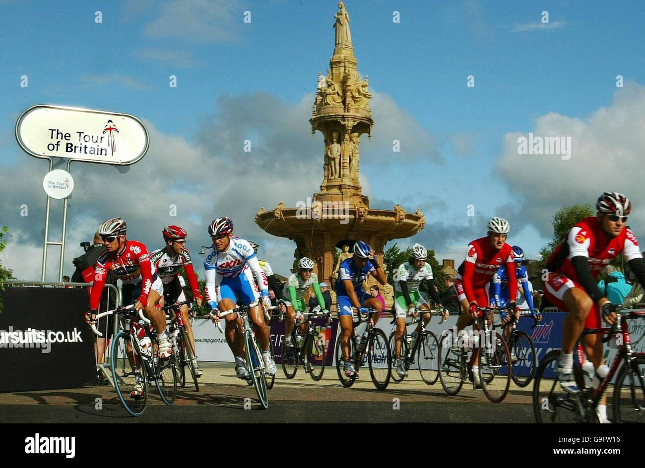 Cycling - Tour of Britain - Glasgow. Stock Photo