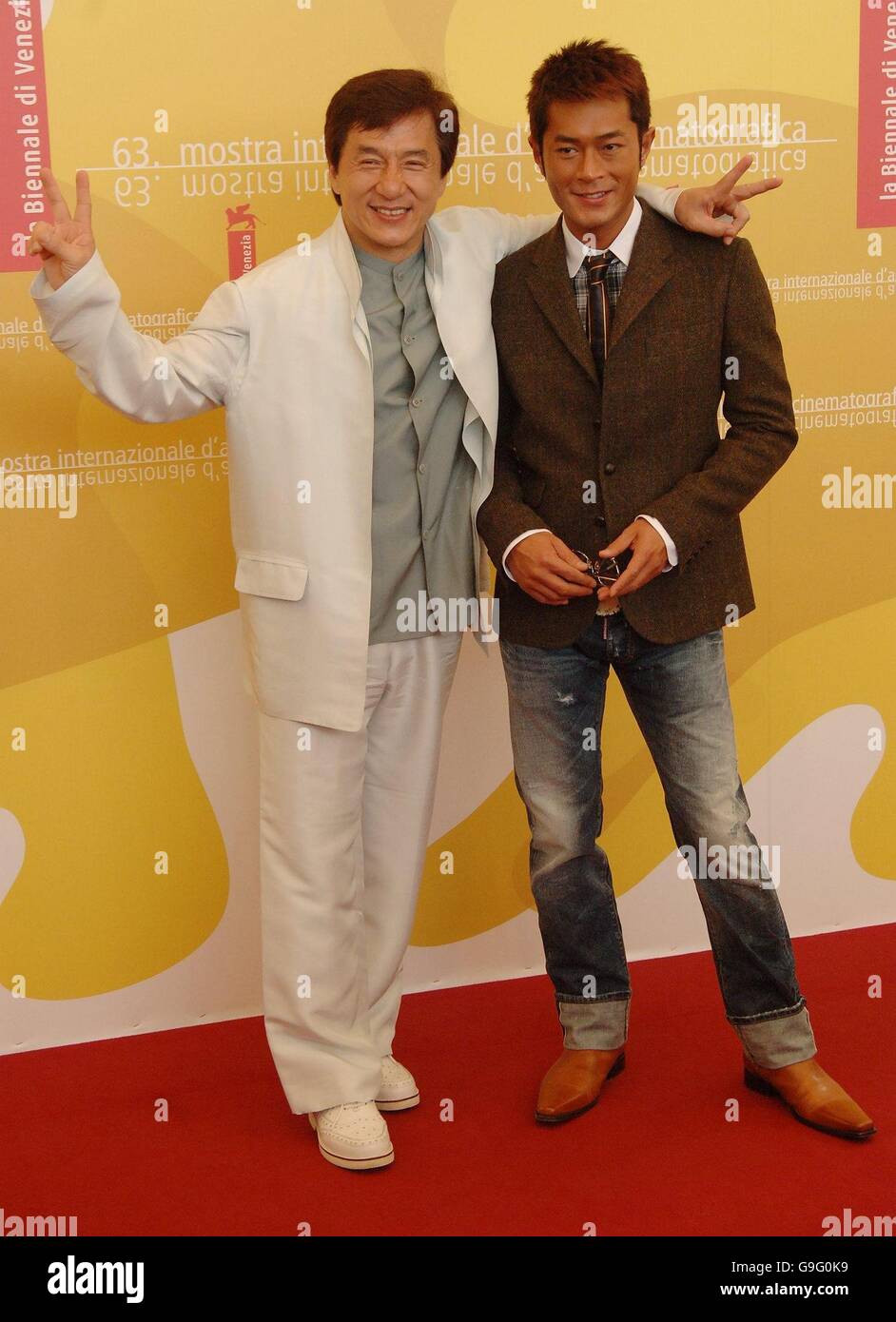 Ap Out Jackie Chan And Louis Koo Attend A Photocall For Their New Film Rob B Hood At The Palazzo Del Casino In Venice Italy During The 63rd Venice Film Festival Stock Photo Ap Out Jackie Chan And Louis Koo Attend A Photocall For Their New Film Rob B Hood At The Palazzo Del Casino In Venice Italy During The 63rd Venice Film Festival Stock Photo