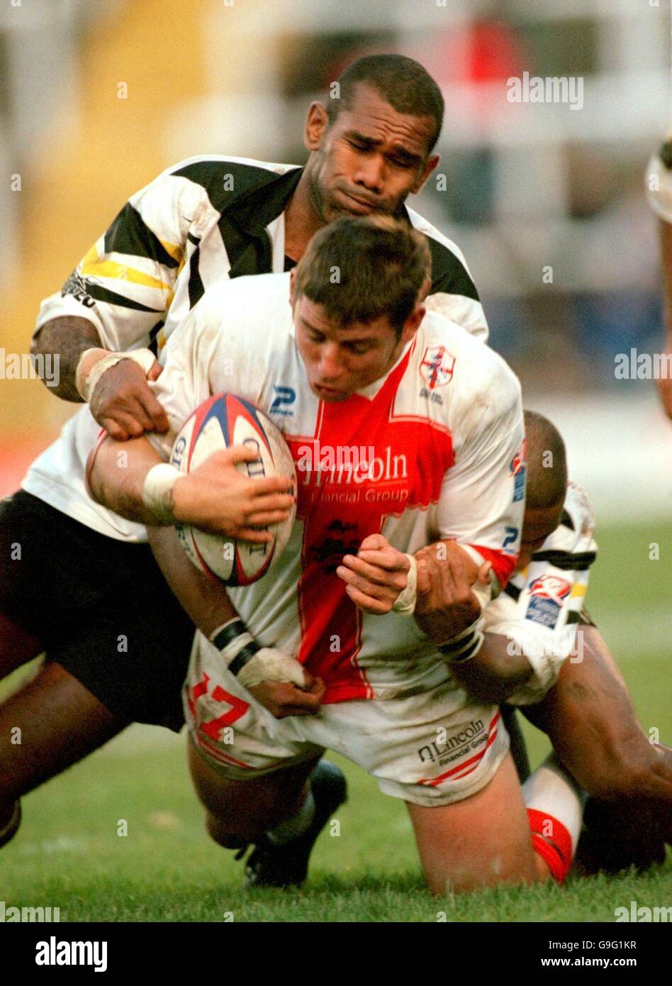 Rugby League 2000 World Cup Group One England v Fiji Stock Photo