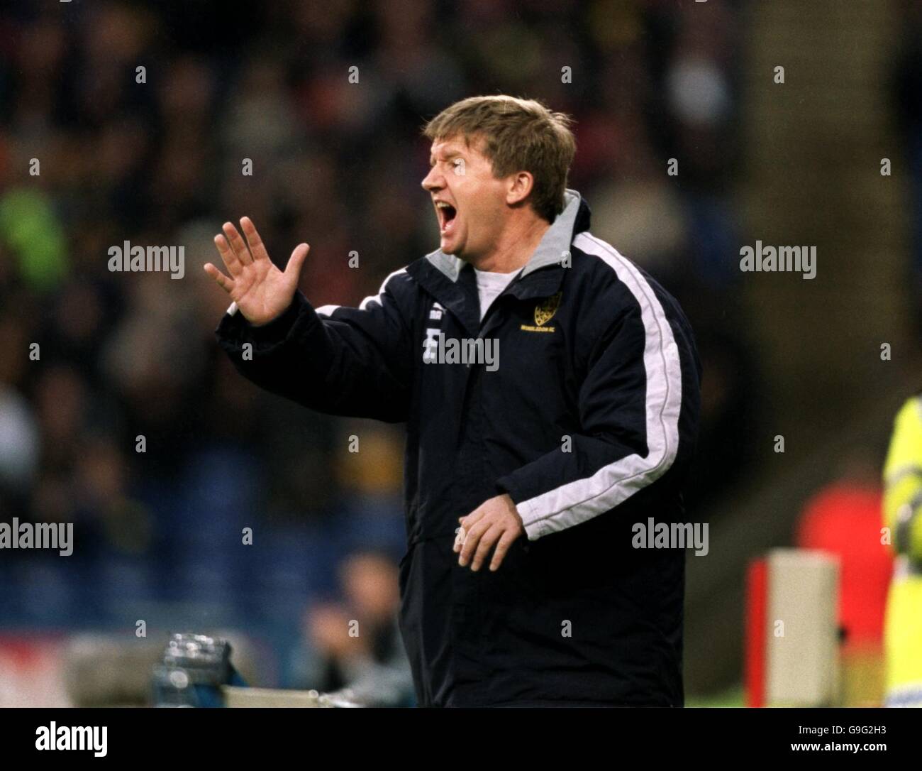Soccer - Nationwide League Division One - Wimbledon v Fulham. Wimbledon  manager Terry Burton Stock Photo - Alamy